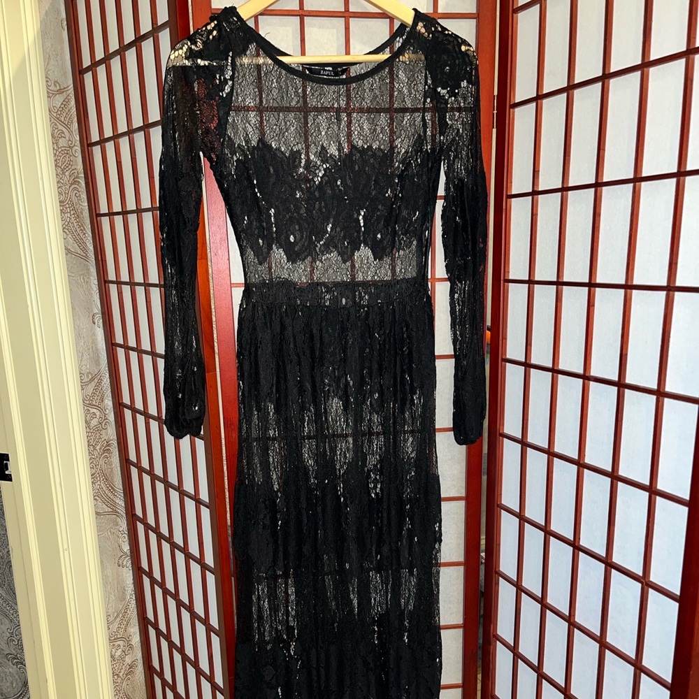 Long Black Laced Dress